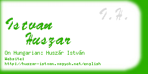 istvan huszar business card