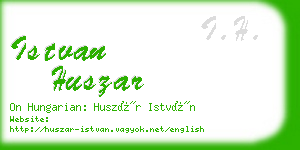 istvan huszar business card